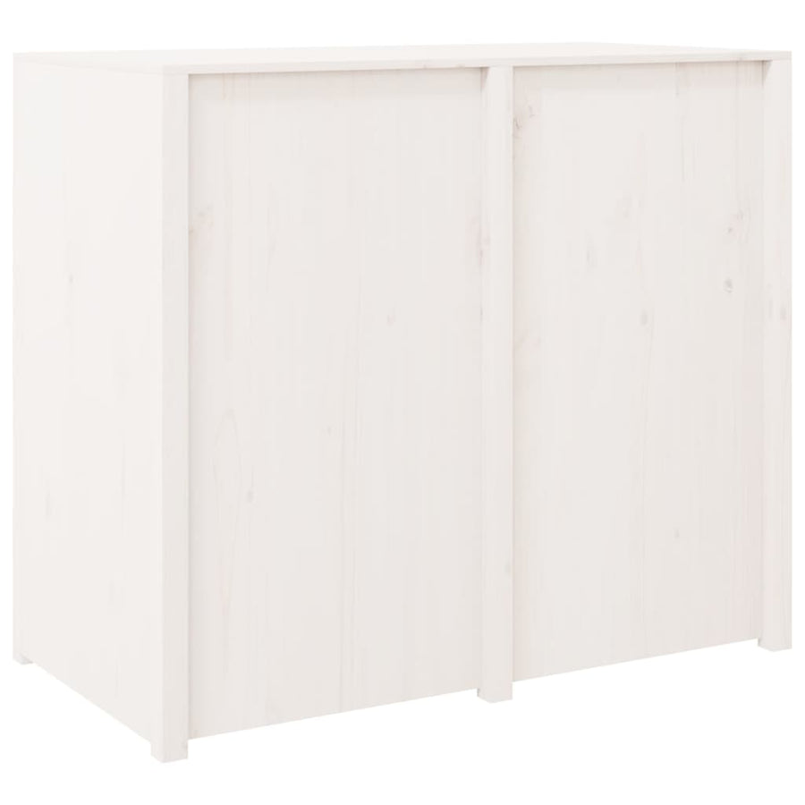 Outdoor Kitchen Cabinet MEPPEL White 106x55x92 cm Solid Wood Pine