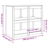 Outdoor Kitchen Cabinet MEPPEL White 106x55x92 cm Solid Wood Pine - Extra Image