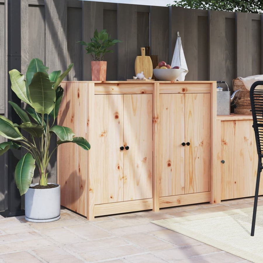 Outdoor Kitchen Doors MEPPEL 2 pcs 50x9x82 cm Solid Wood Pine