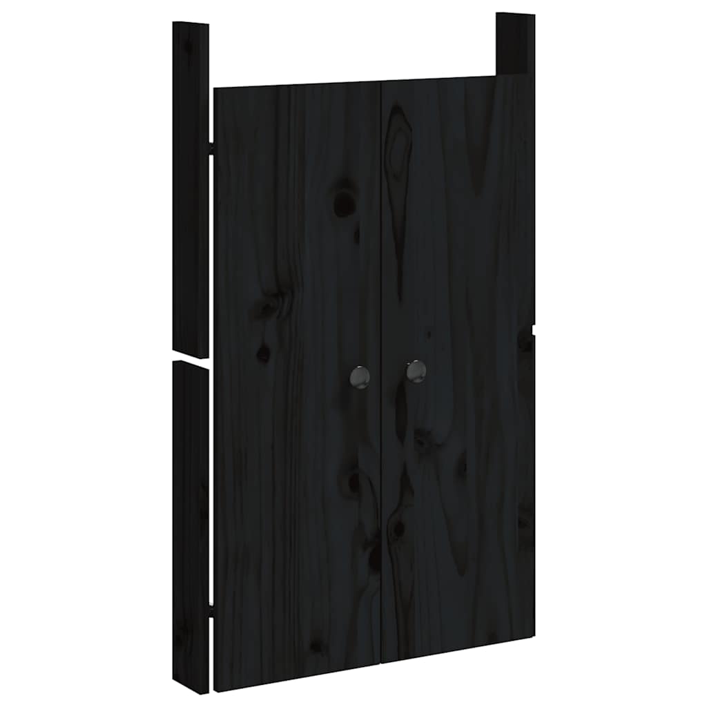 Outdoor Kitchen Doors MEPPEL Black 50x9x82 cm Solid Wood Pine