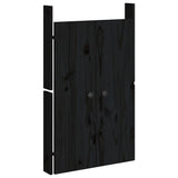 Outdoor Kitchen Doors Black 50x9x82 cm Solid Wood Pine - Front View