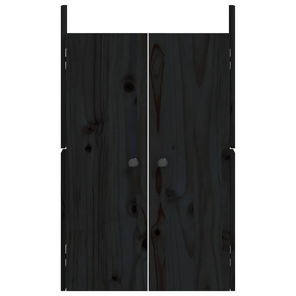 Outdoor Kitchen Doors MEPPEL Black 50x9x82 cm Solid Wood Pine