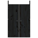 Outdoor Kitchen Doors Black 50x9x82 cm Solid Wood Pine - Top-Down View