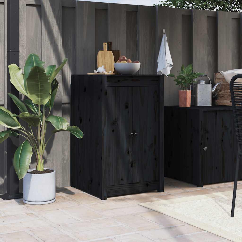 Outdoor Kitchen Doors MEPPEL Black 50x9x82 cm Solid Wood Pine