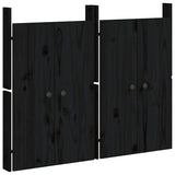 Outdoor Kitchen Doors MEPPEL 2 pcs Black 50x9x82 cm Solid Wood Pine