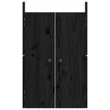 Outdoor Kitchen Doors 2 pcs Black 50x9x82 cm Solid Wood Pine - 45-Degree Angle