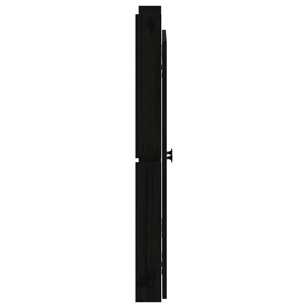 Outdoor Kitchen Doors MEPPEL 2 pcs Black 50x9x82 cm Solid Wood Pine
