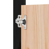 Outdoor Kitchen Doors MEPPEL 2 pcs Black 50x9x82 cm Solid Wood Pine