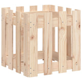 Garden Planter with Fence Design 40x40x40 cm Solid Wood Pine - Top-Down View