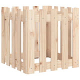 Garden Planter with Fence Design 50x50x50 cm Solid Wood Pine