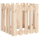 Garden Planter with Fence Design 50x50x50 cm Solid Wood Pine - Top-Down View
