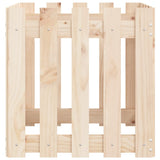 Garden Planter with Fence Design 50x50x50 cm Solid Wood Pine - Rear View