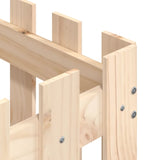 Garden Planter with Fence Design 50x50x50 cm Solid Wood Pine - Close-Up Angle