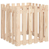 Garden Planter with Fence Design 60x60x60 cm Solid Wood Pine - Top-Down View