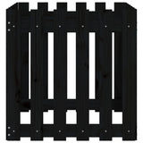 Garden Planter with Fence Design Black 60x60x60 cm Solid Wood Pine - 45-Degree Angle