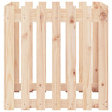 Garden Planter with Fence Design 70x70x70 cm Solid Wood Pine - Rear View