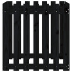Garden Planter with Fence Design Black 70x70x70 cm