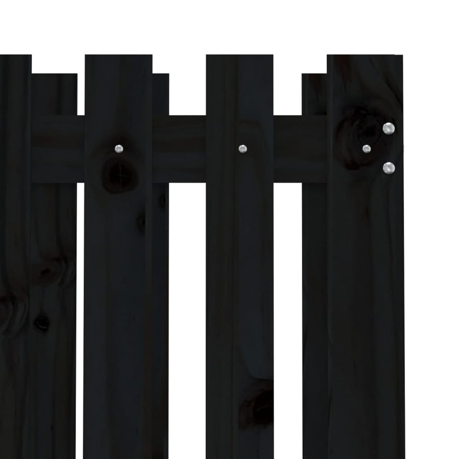 Garden Planter with Fence Design Black 70x70x70 cm