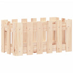 Garden Planter with Fence Design 60x30x30 cm Solid Wood Pine