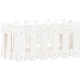 Garden Planter with Fence Design White 60x30x30 cm Solid Wood Pine - Top-Down View