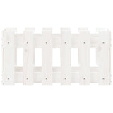 Garden Planter with Fence Design White 60x30x30 cm Solid Wood Pine - 45-Degree Angle