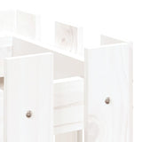 Garden Planter with Fence Design White 60x30x30 cm Solid Wood Pine - Close-Up Angle