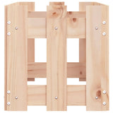 Garden Raised Bed with Fence Design 100x30x30 cm Solid Wood Pine - Rear View