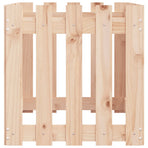 Garden Raised Bed with Fence Design 100x50x50cm Solid Wood Pine