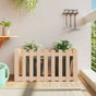 Garden Raised Bed with Fence Design 100x50x50cm Solid Wood Pine