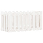 Garden Raised Bed with Fence Design White 100x50x50 cm