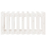 Garden Raised Bed with Fence Design White 100x50x50 cm Solid Wood Pine - 45-Degree Angle