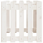 Garden Raised Bed with Fence Design White 100x50x50 cm