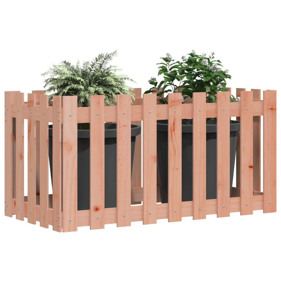 Garden Raised Bed with Fence Design 100x50x50 cm