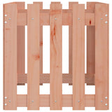 Garden Raised Bed with Fence Design 100x50x50 cm Solid Wood Douglas - Rear View