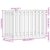 Garden Raised Bed with Fence Design 100x50x70 cm Solid Wood Pine