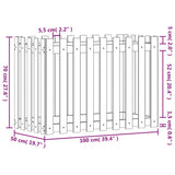 Garden Raised Bed with Fence Design 100x50x70 cm Solid Wood Douglas