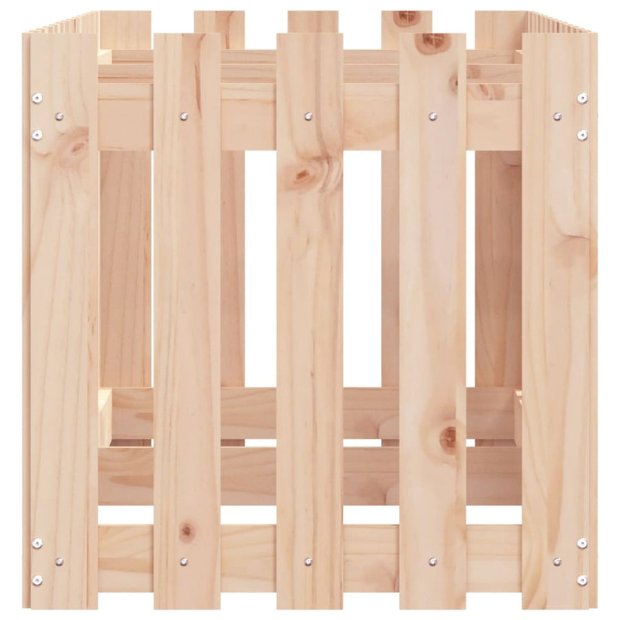 Garden Raised Bed with Fence Design 150x50x50cm Solid Wood Pine