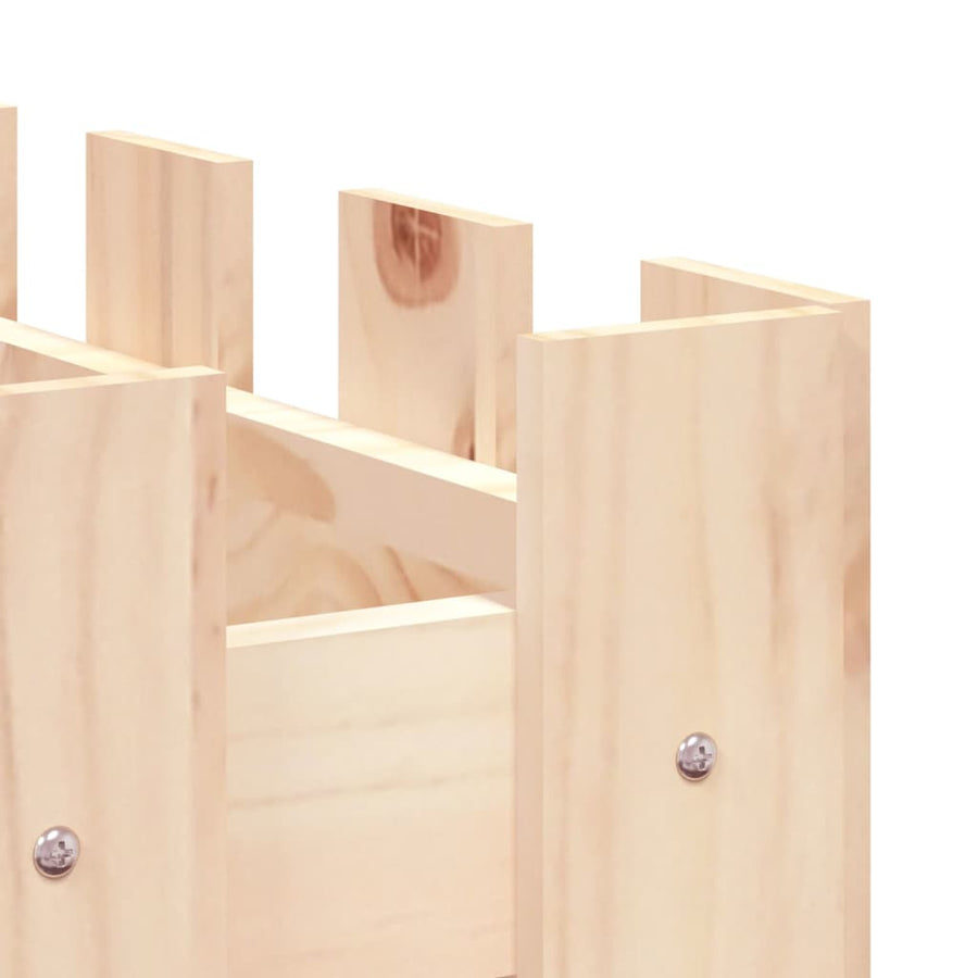Garden Raised Bed with Fence Design 150x50x50cm Solid Wood Pine
