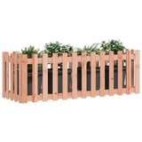 Garden Raised Bed with Fence Design 150x50x50 cm Solid Wood Douglas - Side View