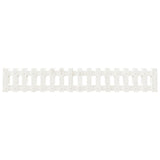 Garden Raised Bed with Fence Design White 200x30x30 cm Solid Wood Pine