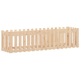 Garden Raised Bed with Fence Design 200x50x50 cm Solid Wood Pine