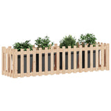 Garden Raised Bed with Fence Design 200x50x50 cm Solid Wood Pine