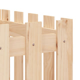 Garden Raised Bed with Fence Design 200x50x50 cm Solid Wood Pine - Close-Up Angle