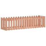 Garden Raised Bed with Fence Design 200x50x50 cm Solid Wood Douglas - Front View