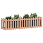 Garden Raised Bed with Fence Design 200x50x50 cm