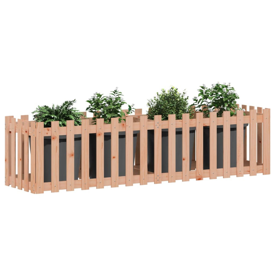 Garden Raised Bed with Fence Design 200x50x50 cm