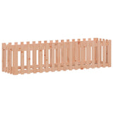 Garden Raised Bed with Fence Design 200x50x50 cm Solid Wood Douglas