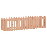 Garden Raised Bed with Fence Design 200x50x50 cm Solid Wood Douglas - Top-Down View