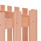 Garden Raised Bed with Fence Design 200x50x50 cm Solid Wood Douglas - Close-Up Angle