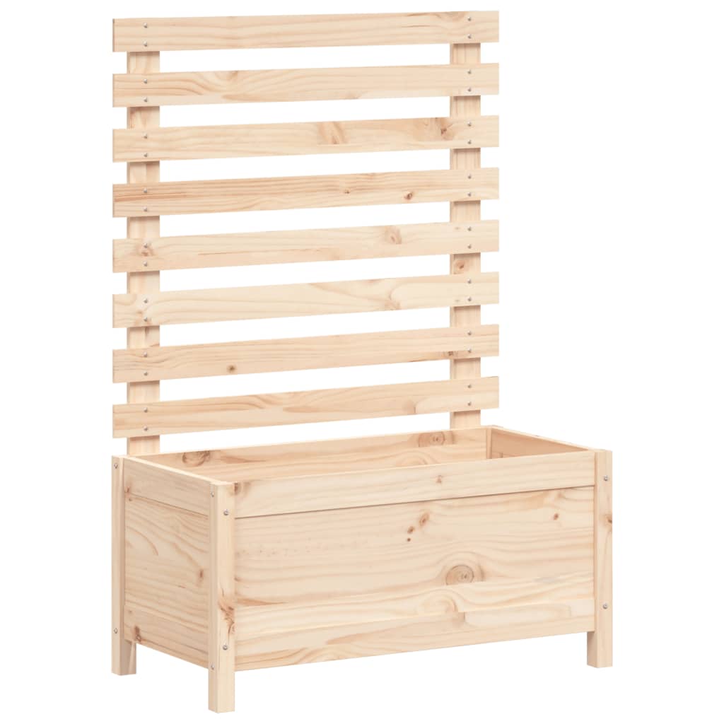 Garden Planter with Rack 79x39.5x114 cm Solid Wood Pine